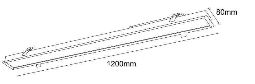 dimensions linéaires encastrables 40W